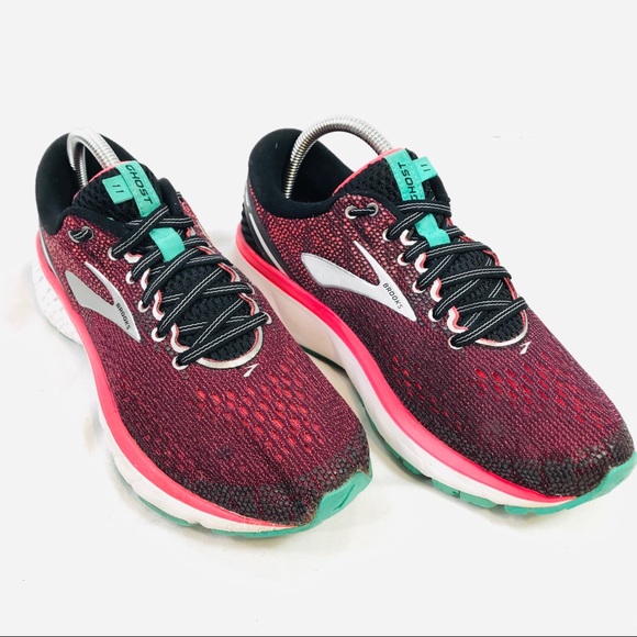 Brooks Ghost 11 Women’s Size 8.5 B Pink Black Aqua Athletic Running Shoes. - Picture 3 of 11